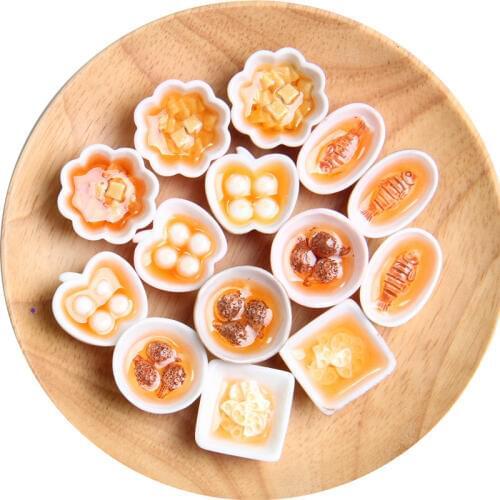 5pcs/lot Miniature Dollhouse 1:12 Mini Chinese Cuisine Pretend Food For Blyth Dollhouse Toys For Children