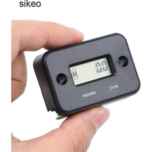 Multimodal Waterproof Digital Hour Meter LCD Display Portable Engine Gauge Hour Meter For Motorcycle/Boat Engines Counter Hour M