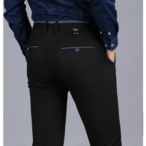 Men Pants 2019 New Spring Fashion Brand Business Skinny Pants Men Slim Fit Trousers Leisure Casual Pants Mens Plus Size 28-40