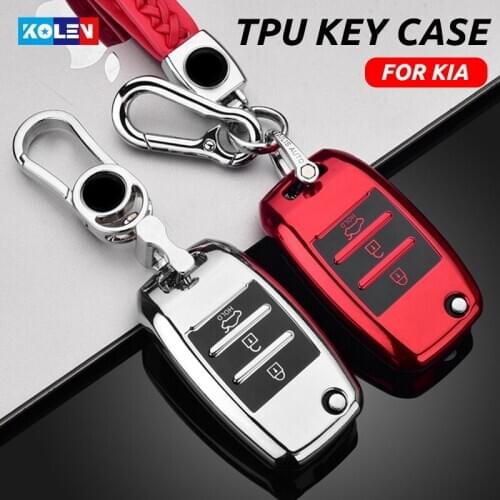 Soft TPU Car Remote Key Case Cover Shell For KIA Sid Rio Soul Sportage Ceed Sorento Cerato K2 K3 K4 K5 Forte Stinger Accessories