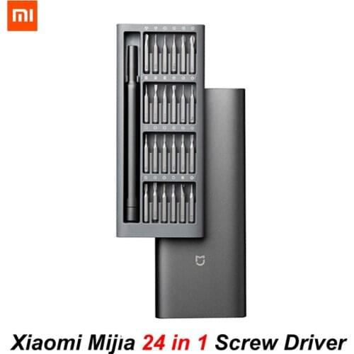 Xiaomi Mijia Daily Use Screw Kit 24 Precision Magnetic Bits Alluminum Box Screw Driver Tool xiaomi smart home Kit