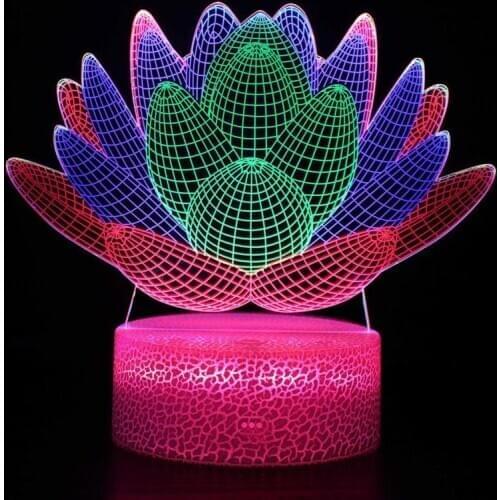 Acrylique led Usb Desk Lamp 7 color change Lovely 3d Table Lamp For Bedroom cartoon childrens toys Christmas decorative lights