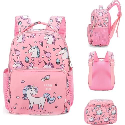 2020 new childrens backpack cartoon cute unicorn baby backpack kindergarten school bag