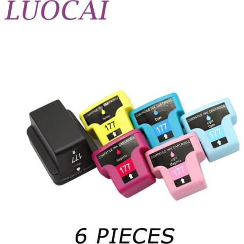 LuoCai new 6X Compatible ink cartridges HP177 HP 177 C5140 C5150 C5180 D7145 D7155 D7160 D7163 D7345 D7355 C5183 C5185 Printer