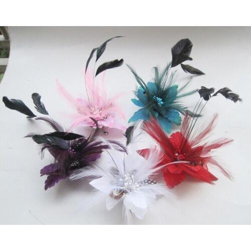 Wholesale 5 colors for your choose 4'' High-grade flowers with hair clip alligator clip and brooch 30pcs/lot Free Shipping