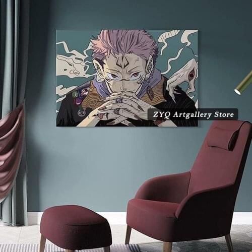 Anim Jujutsu Kaisen Gift Painting Illustration Poster Canvas Art Poster Decorative Painting Living Room Wall Art Bedroom Decorat