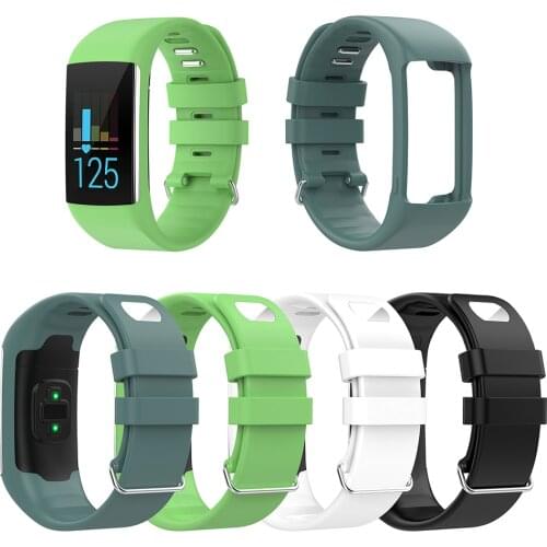 Watch Band Exterior Decoration Parts Solid Color Sports Watch Strap Replacement Silicone Band for POLAR A360 A370