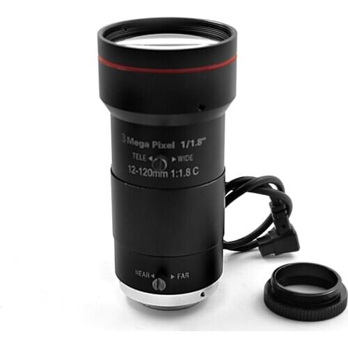 Road surveillance lens 12-120mm1/1.8 inch HD 3 million C-mount automatic aperture portrait recognition