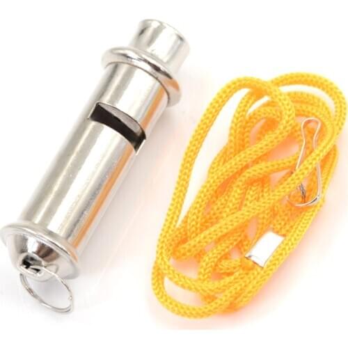 Silver Chain Police Bobby Rugby Party Training Metal Referee Sport Whistle School Soccer Football