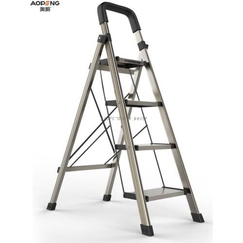 Aluminum Alloy Ladder Household Folding Herringbone Ladder Thickened Indoor Multi-function Staircase 34 5 Step Small Esca