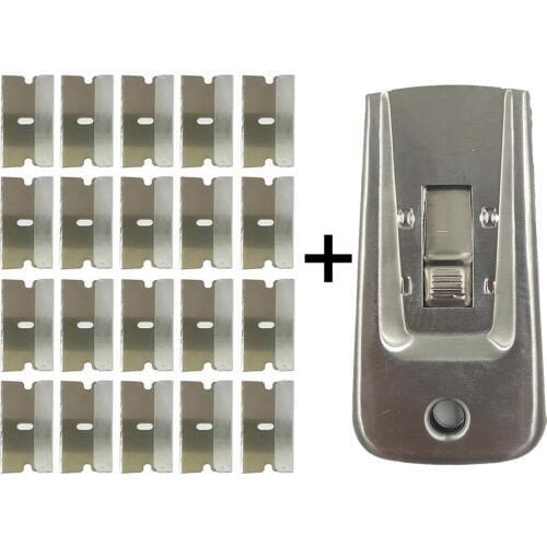 Paint Remover Glass Oil Cleaning Scraper Razor Blade for Glass Ceramic Cooking Surfaces Chimney Cooktop Ceramic Tool E35+20M