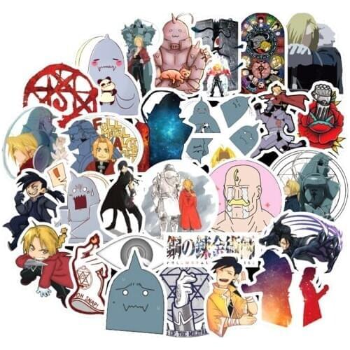 10/30/50pcs/pack Japanese anime Fullmetal Alchemist Stickers For Notebook Motorcycle Skateboard Computer Mobile Phone Cartoon