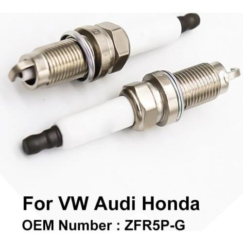 COWTOTAL Iridium Spark Plug for Volkswagen Sharan Audi A3 Honda Accord OE ZFR5P-G ( Pack of 4 )