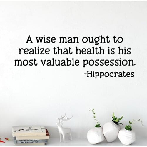 Cartoon Hippocrates quotes Nursery Wall Stickers Vinyl Art Decals Living Room Children Room Home Party Decor Wallpaper