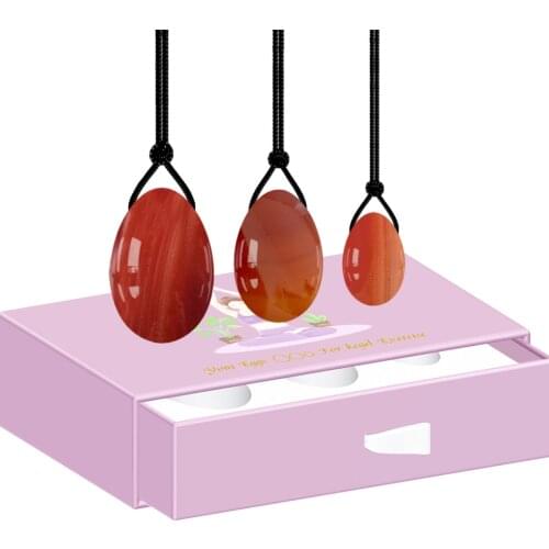 Red Agate Massage Yoni Egg Quartz Eggs Set Vaginal Tightening Crystal Ben Wa Ball Kegel Exercise Massage Ball
