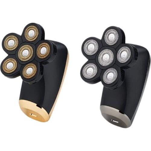 USB Charging Rechargeable Electric Shaver Digital Display 6 in 1 Multi-Function Razor Hair Trimming Tool