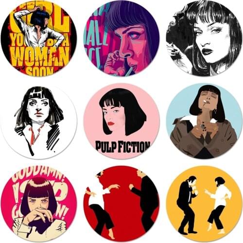 Movie ever made Pulp Fiction Badge Brooch Pin Accessories For Clothes Backpack Decoration gift 58mm