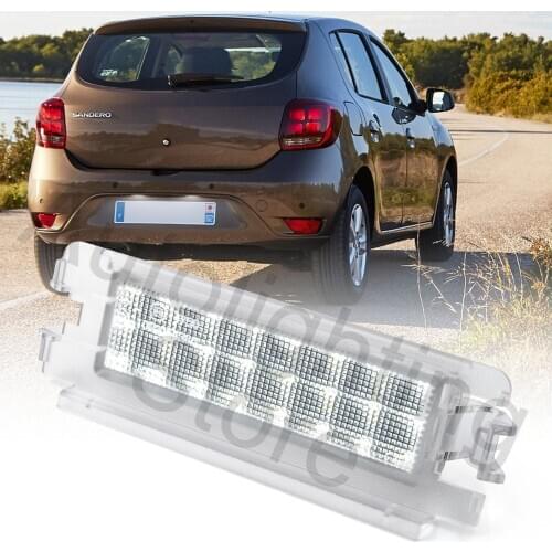 1Pc LED License Number Plate Light For Dacia Logan Sandero B8 II Gen 12-up For Renault Symbol Logan Car Tail Lamp