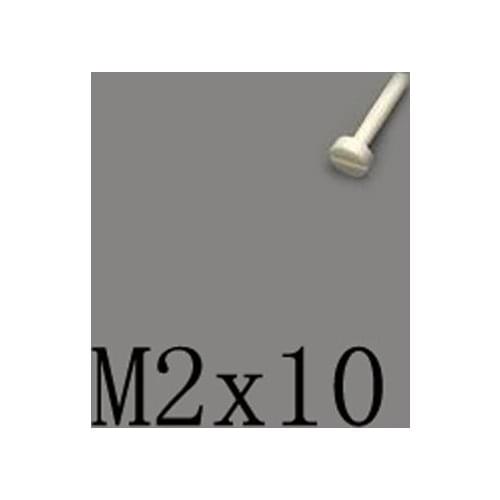 2pcs M2x10mm Slotted Flat Head Screw Ceramic Insulated Bolt High Temperature Corrosion Resistance Zirconin