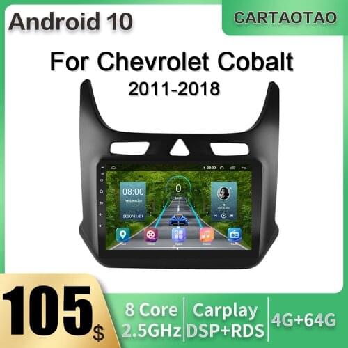 Android 10.0 4GB+64GB DSP RDS car radio GPS map multimedia video player for Chevrolet Cobalt 2011 2012 2013-2018 2DIN 8-core