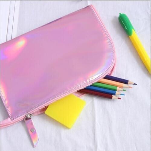 Shiny Portable Cosmetic Bags Storage bag Holographic Laser Purse Tassel Envelope Pouch Fashion Colorful Clutch Makeup Shiny Bag
