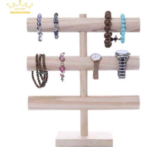 Watch Display Stand Solid Wood Bracelet Rack Jewelry Rack Hanging Bracelet Necklace Hair Ring Head Rope Storage Jewelry Display