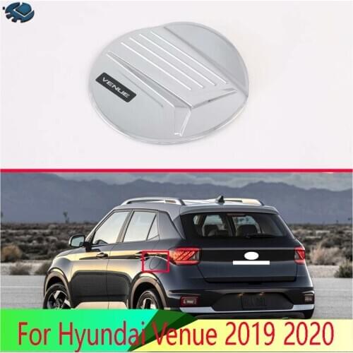 For Hyundai Venue 2019 2020 Car Accessories ABS Chrome fuel tank cap cover car-styling trim oil fuel cap protective