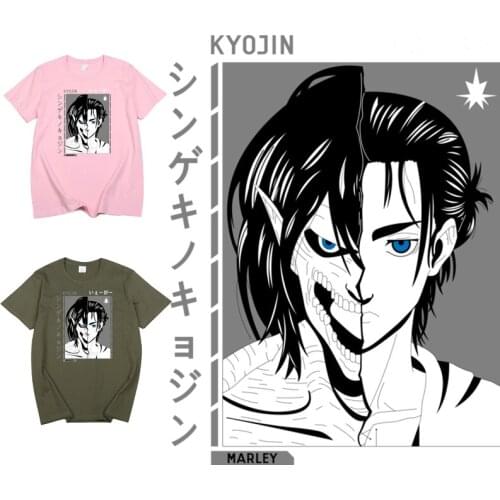 Anime Attack on Titan Giant T Shirt Harajuku Hot Sale Manga Print Tops Women Men Hipster Streetwear Summer Fashion Camisetas Tee