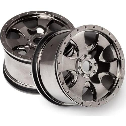 HPI Racing Warlock Wheel 83x55mm Black Chrome Savage X / Flux (2) HPI105801