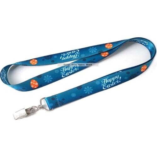 Custom design logo navy blue Style ID Badge Holder Business Card heat transfer Name Tag Id Card Identification Card Lanyard