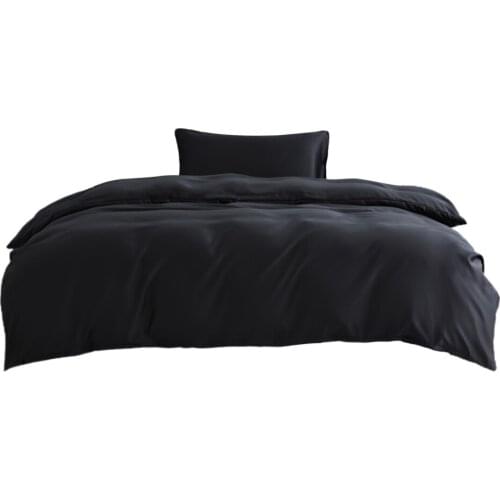 Bedding Cover Set Polyester Fiber Two-Piece Washed Quilt +Pillowcase High Quality Pure Color Bedroom Breathe Better Super Soft