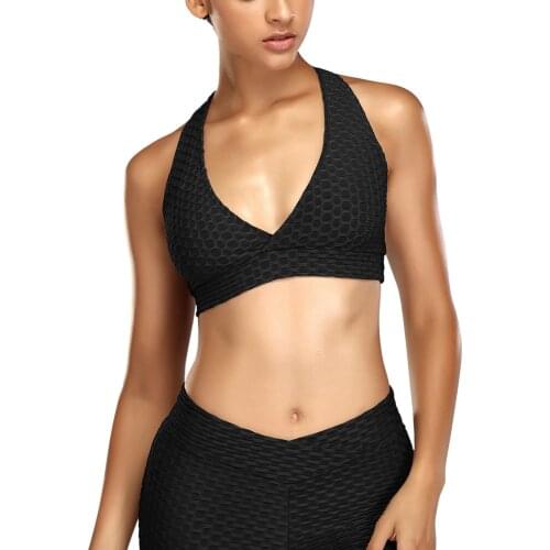 Summer Womens Sport Bra Solid Color Cross Back Beauty Fitness Crop Top Gather Seamless Workout Vest Tank Top Large Size