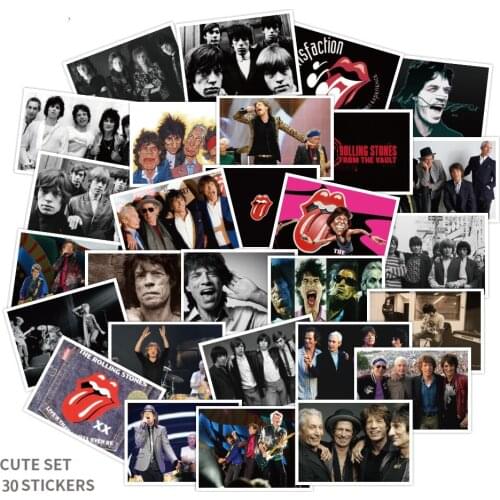 30Pcs Not Repeat British Band Stickers for Fans Gifts to DIY Laptop Phone Fridge Guitar Water Bottle Decor