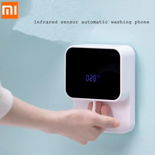 NEW xiaomi mijia Infrared intelligent automatic sensor washing mobile phone LED room temperature wall-mounted soap dispenser
