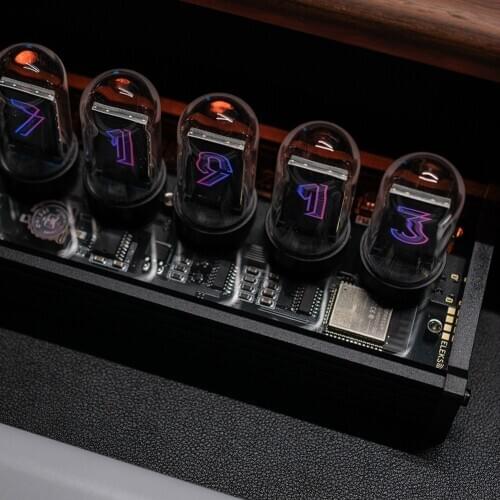 RGB to Glow Tube Clock Desktop Creative Swing Digital Clock