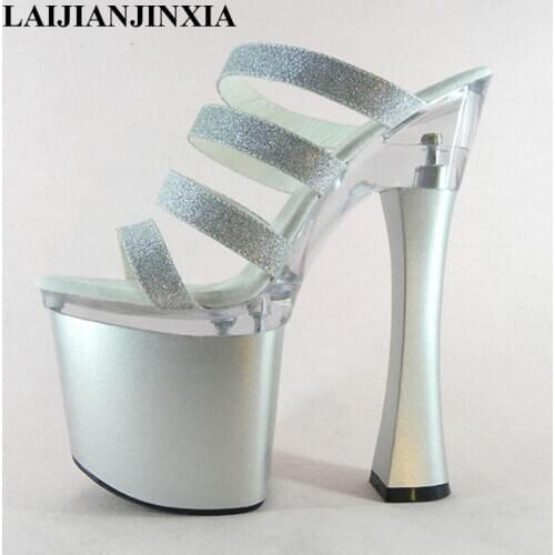 New star performance of the shoes, the high heels, 18cm square heel and Dance Shoes