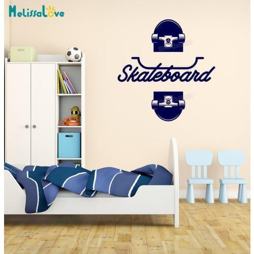 New Sports Design Large Wall Vinyl Decal Skate Skateboard Jump Street Extreme Decor Unique Gift Self-adhesive Art Murals YY768