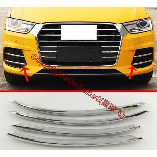 For AUDI Q3 2017 2018 ABS Chrome Front Fog Light Trim