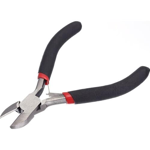 Black 10cm Stainless Steel Flat Nose Pliers Jewelry Plier Making Hand Craft Tools For DIY Making Jewelry Tools