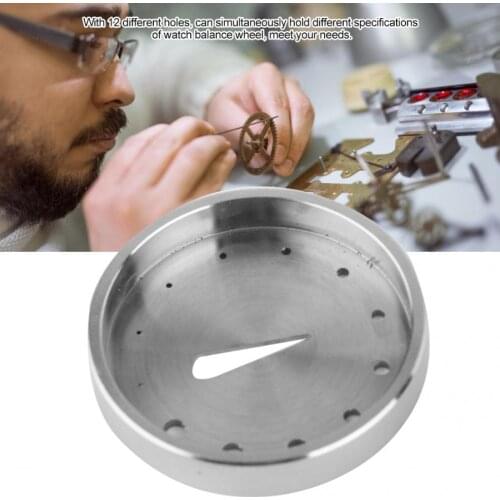 Portable 30106 Steel Watch Balance Hairspring Holding Adjustment Tool with Holes Watch Repair Accessory Tool for Watchmaker