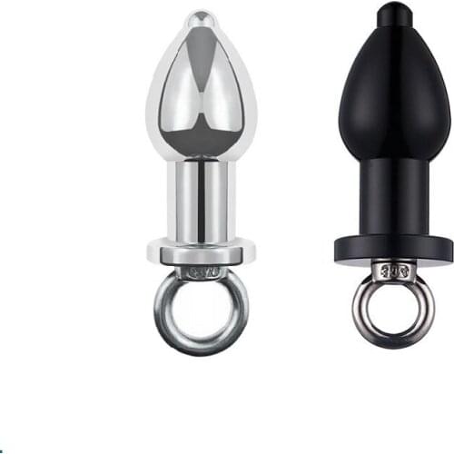 Dia 37mm douche metal inner hollow Anus beads balls flushable anal butt plug enema syringe cleaning fetish gay sex toy