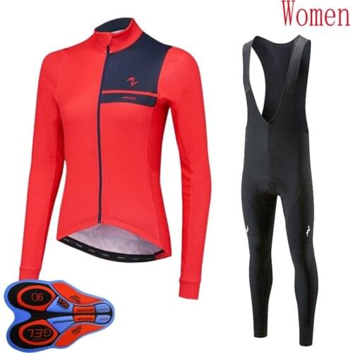 Pro Team Mens Cycling Long Sleeve Jersey Bike bib Pants Set Spring Quick Dry bicycle Maillot Culotte bike Outfits Sports Uniform
