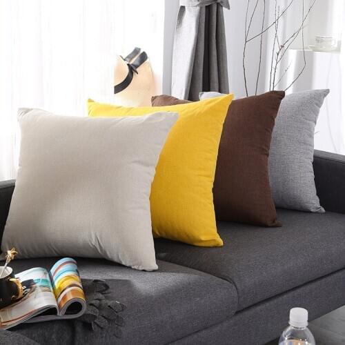 Plain office sofa cushion pillow thickened solid family living room cushion cover waist pillow
