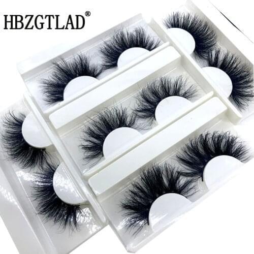 Fluffy Mink Lashes 25mm Lashes Dramatic Thick Volume Natural Eyelashes Make Up Eye Lashes 100% Cruelty Free Mink Eyelashes
