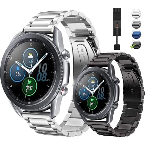 20MM 22MM Watchband for Samsung Galaxy Watch 3 45mm Bands Stainless Steel Metal Strap Bracelet for Galaxy Watch 46mm/Gear S3
