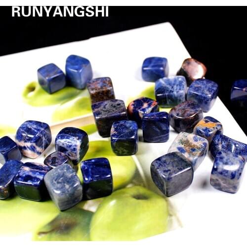 Runyangshi 50g/bag Natural Blue-vein stone minerals quartz tumbled stone large size blue-veins stone gemstone gravel for gifts