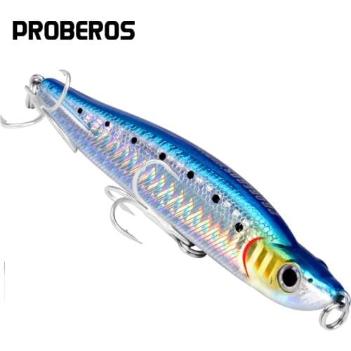 PROBEROS Fishing Lures 10cm-3.94"/17g-0.6oz Fishing Tackle 6# Hooks 3D Eyes Bass Baits 10 Colors Fishing Baits