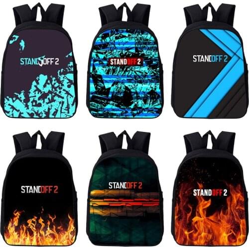 3D Print Hot Game Standoff 2 Backpack Kids 12/16 Inch Bookbag Softback Schoolbags for Teenager Girls Boys Men Women Travelbags