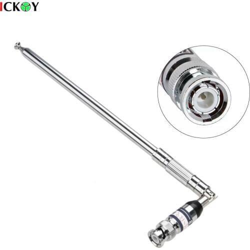 Foldable Extendable BNC Intercom Radio Whip Antenna 118-136 MHZ High Gain Stainless Steel 118-136MHz 100cm