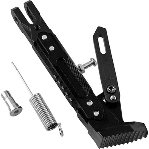 Aluminum Alloy Universal Adjustable Foot Side Support Stand , Black